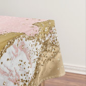 ピンクとホワイトストーン、金ゴールドグリッター瑪瑙 テーブルクロス (インサイチュ)