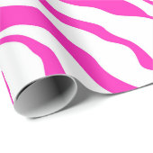 ピンクとホワイトタイガーのストライプアニマルプリント ラッピングペーパー (ロールコーナー)