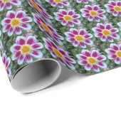 ピンクとホワイトダ独身のリアフローラ ラッピングペーパー (ロールコーナー)