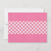 ピンクとホワイトプレイドパーティー招待状 招待状 (裏面)