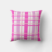 ピンクとホワイトプレイド装飾用クッション クッション (裏面)
