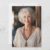 ピンクとホワイトポピー90誕生日 招待状 (裏面)