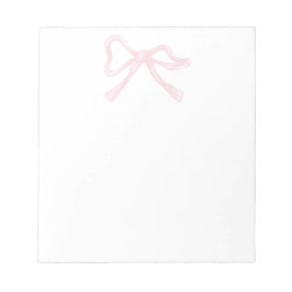 ピンクとホワイトリボン，大千年のピンクボウ ノートパッド