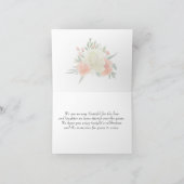 ピンクとホワイトローズのフローラ素朴サンキューカード サンキューカード (内部)