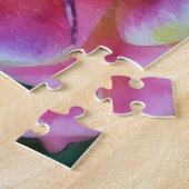 ピンクとホワイトローズ花びらフラワーアートパズル ジグソーパズル (側面)