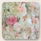 ピンクとホワイトローズ コースター (正面)