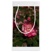 ピンクとホワイトローズ スモールペーパーバッグ (正面)