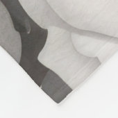 ピンクとホワイトローズ フリースブランケット (角)