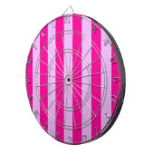 ピンクとマジェンタのストライプ模様 ダーツボード (正面右)