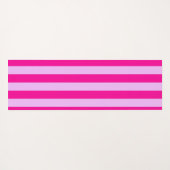 ピンクとマゼンタのストライプ模様 ヨガマット (裏面(横))