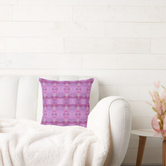 ピンクとマーブのハートパターン装飾用クッション クッション
