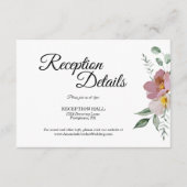 ピンクとマーブのヴィンテージフローラ披露宴詳細 エンクロージャーカード (正面)