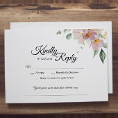 ピンクとマーブのヴィンテージフローラ披露宴詳細 エンクロージャーカード