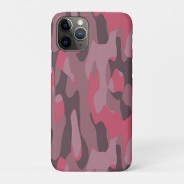 ピンクとマーブルのカモフラージュ抽象画 iPhone 11 PROケース