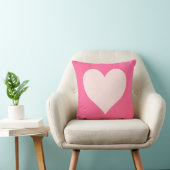ピンクとミスティバラハート クッション (椅子)