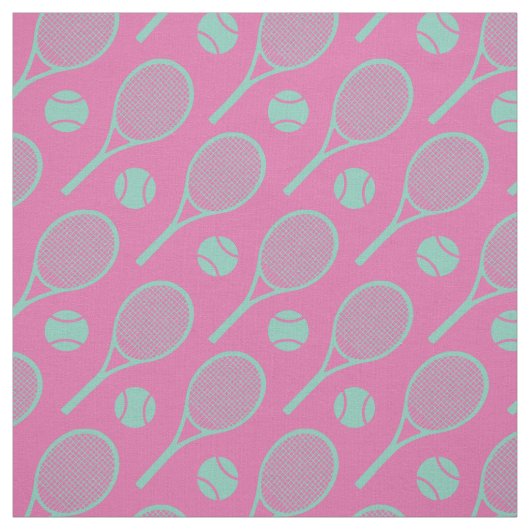 ピンクとミニテニスラケット ファブリック (見本)