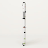 ピンクとミントのモダン紙吹雪ドットのパターン Case-Mate iPhoneケース (裏面/右)