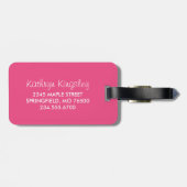 ピンクとミントのヴィンテージバラモノグラム ラゲッジタグ (裏面横)