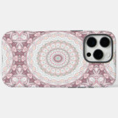 ピンクとミントの曼荼羅柄デザイン Case-Mate iPhoneケース (裏面 (横))