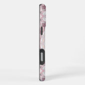 ピンクとミントの曼荼羅柄デザイン iPhoneケース (右側面)