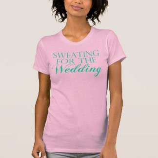 ピンクとミントの結婚式汗だく。シングレット Tシャツ