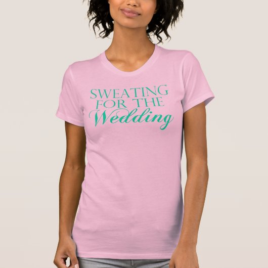 ピンクとミントの結婚式汗だく。シングレット Tシャツ (正面)