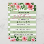 ピンクとミントグリーンブライダルシャワーの招待状 招待状 (正面/裏面)