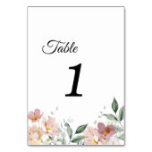 ピンクとメイブのヴィンテージフローラテーブル番号記号 テーブルナンバー (裏面)