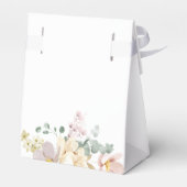 ピンクとメイヴのヴィンテージフローラ結婚のテント フェイバーボックス (裏面サイド)