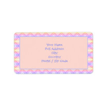 ピンクとメイヴ大差出人住所ラベル