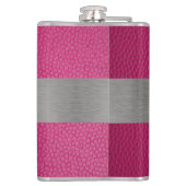 ピンクとメタリック プリント モノグラム フラスコ フラスク (裏面)