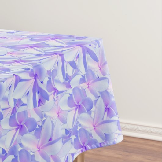 ピンクとモアベのフランギパニの花、 テーブルクロス (インサイチュ)