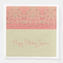 ピンクとライトベージュベリーアクセントフローラ