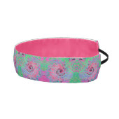 ピンクとライムグリーングルービー抽象芸術レトロ旋回 アスレチックヘッドバンド (右)