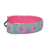 ピンクとライムグリーングルービー抽象芸術レトロ旋回 アスレチックヘッドバンド (左)