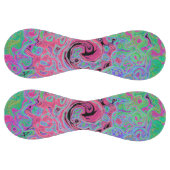 ピンクとライムグリーングルービー抽象芸術レトロ旋回 ソフトボール (パネル)