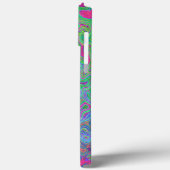 ピンクとライムグリーングルービー抽象芸術レトロ旋回 Case-Mate iPhoneケース (裏面 / 左)