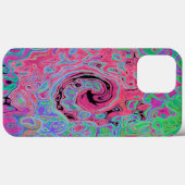 ピンクとライムグリーングルービー抽象芸術レトロ旋回 Case-Mate iPhoneケース (裏面 (横))