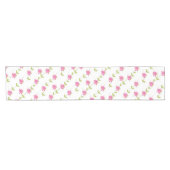 ピンクとライムグリーン ショートテーブルランナー (横)