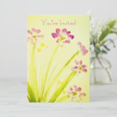 ピンクとライムフローラ 招待状 (スタンド正面)