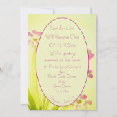 ピンクとライムフローラ 招待状 (裏面)