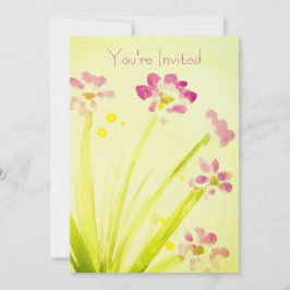ピンクとライムフローラ 招待状