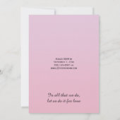 ピンクとラベンダーのオーバーレイ写真受付のみ招待状 招待状 (裏面)