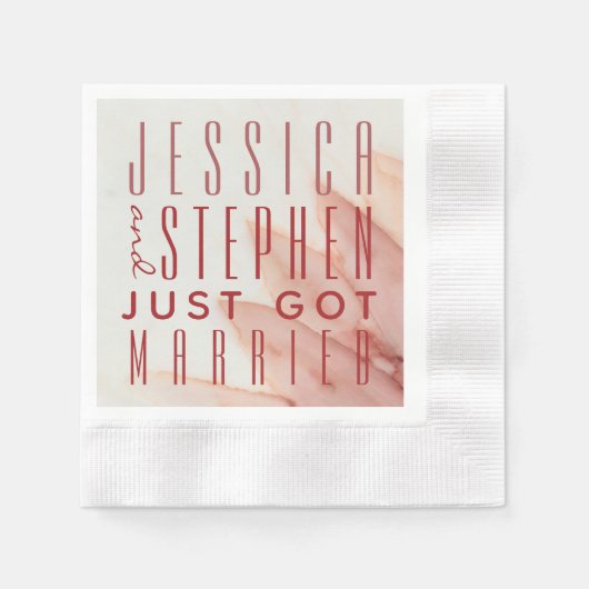 ピンクとラベンダーのカクテルナプキン 縁ありカクテルナプキン (正面)