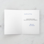 ピンクとラベンダーのコテージのクリスマスカード シーズンカード (内部)