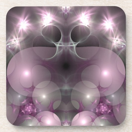 ピンクとラベンダーのライト コースター (正面)