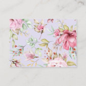 ピンクとラベンダーの花のオムツくじ エンクロージャーカード (裏面)