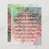 ピンクとラベ結婚ンダーで美しい人のエンクロージャカード (正面/裏面)