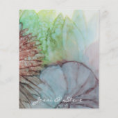 ピンクとラベ結婚ンダーで美しい人のエンクロージャカード (裏面)