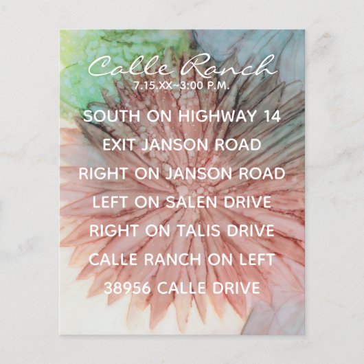 ピンクとラベ結婚ンダーで美しい人のエンクロージャカード (正面)